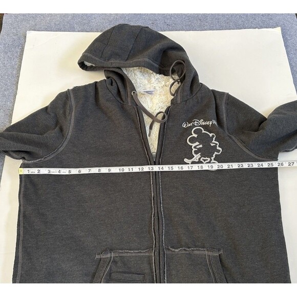 Disney Parks Adult 1X Hoodie Soft Fleece Sherpa Lining Mickey 71 Jacket Coat - Picture 5 of 10